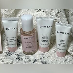 Mary Kay Mini-Go Skincare Set with Pink and White Packaging